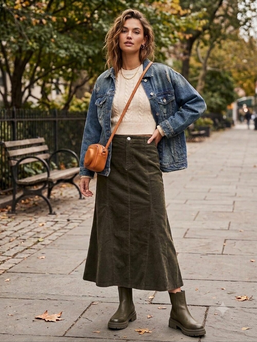 Mac & Jac Dark Brown Maxi Skirt with A-Line Silhouette